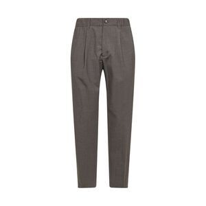 Herno Men Dove Grey Two-Way Stretch Wool Canvas Trousers